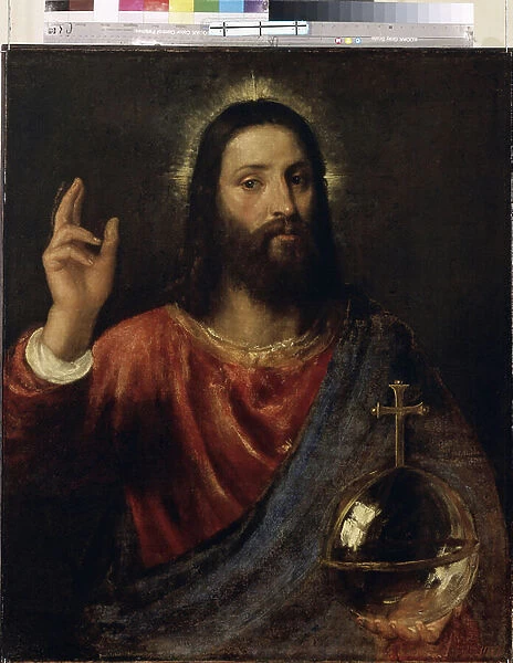 Salvator Mundi (Saviour of the world), c.1570 (oil on canvas)