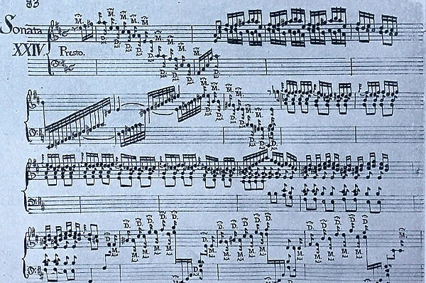 Sample from Exercises for harpsichord by Domenico Scarlatti