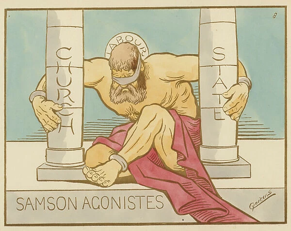 Samson Agonistes (colour litho)