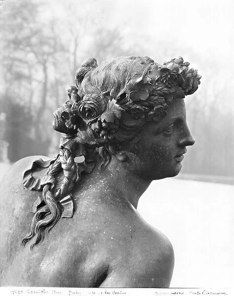The Saone River from the Parterre d Eau in the gardens, 1685 (bronze) (b  /  w photo)