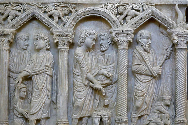 The sarcophagus of Agape and Crescentianus