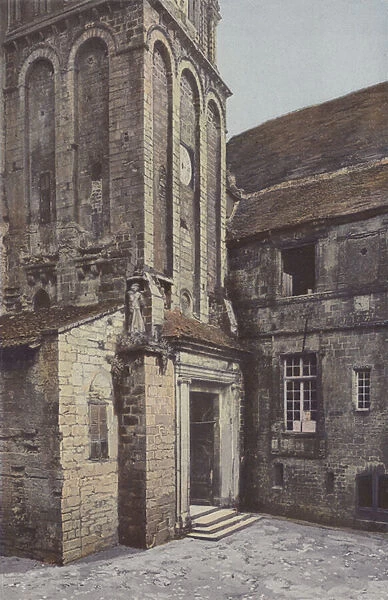 Sarlat, Clocher de l ancienne Cathedrale et ancien Eveche (colour photo)