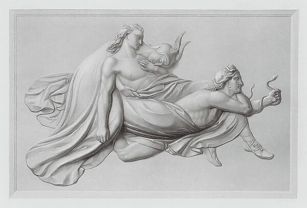 Sarpedon carried by Sleep and Death (engraving)
