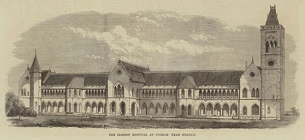 The Sassoon Hospital at Poonah near Bombay (engraving)