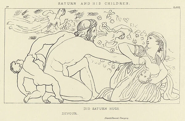 Saturn and his Children (engraving)