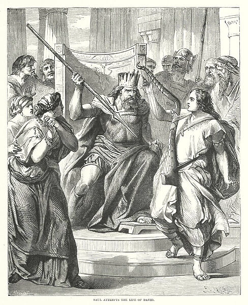Saul attempts the Life of David (engraving)