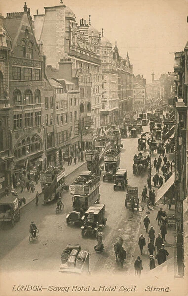 Savoy Hotel and Hotel Cecil, Strand, London (photo)