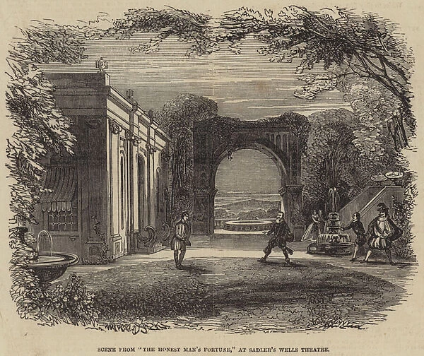 Scene from 'The Honest Mans Fortune, 'at Sadlers Wells Theatre (engraving)