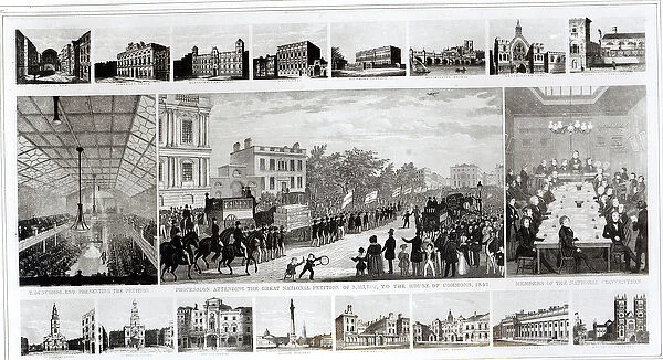 Scenes Associated with the Presentation of the Petition to Parliament by Thomas Duncombe
