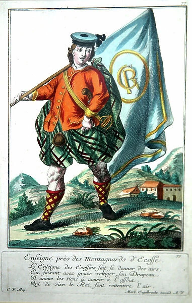 A Scottish color bearer, Early 18th Century
