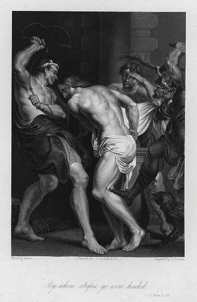 The Scourging of Christ, I Peter II, 24 (engraving)