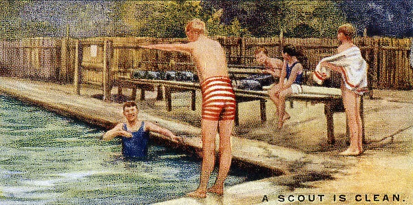 A Scout is Clean, 1929 (colour litho)