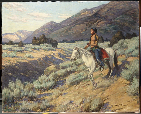 Scout, Taos Valley, New Mexico (oil on canvas)