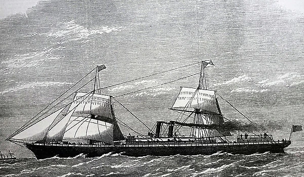 The screw steamer Japan, 1850