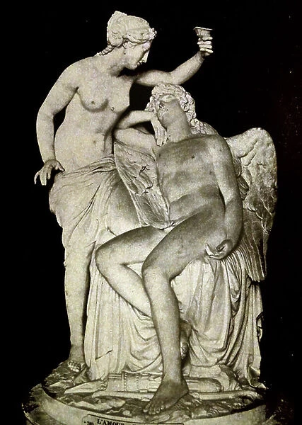 Sculpture of Love and Psyche by Francois-Nicolas Delaistre