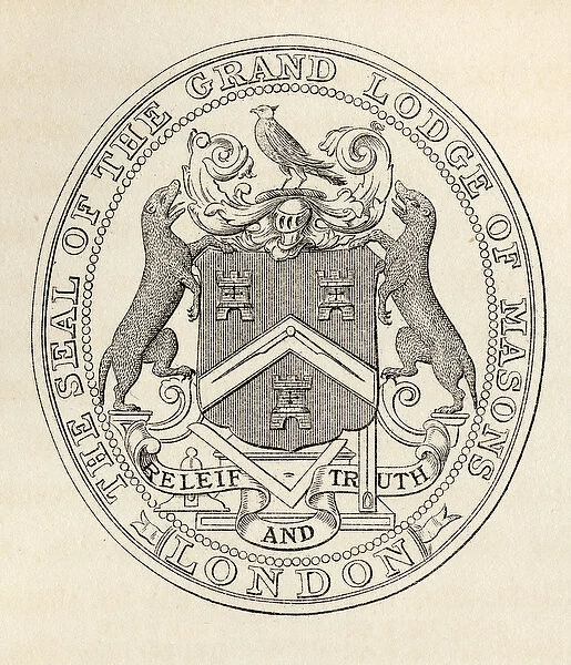 The Seal of the Grand Lodge of Masons, London, before 1813, from The History of Freemasonry