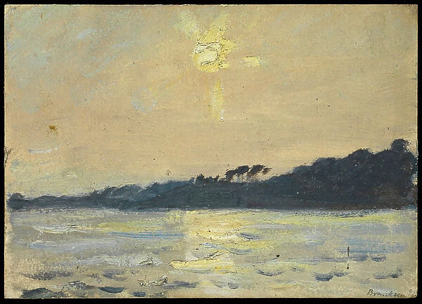 Seascape, early to mid 20th century (oil on paper)