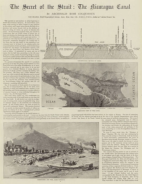 The Secret of the Strait, the Nicaragua Canal (litho)