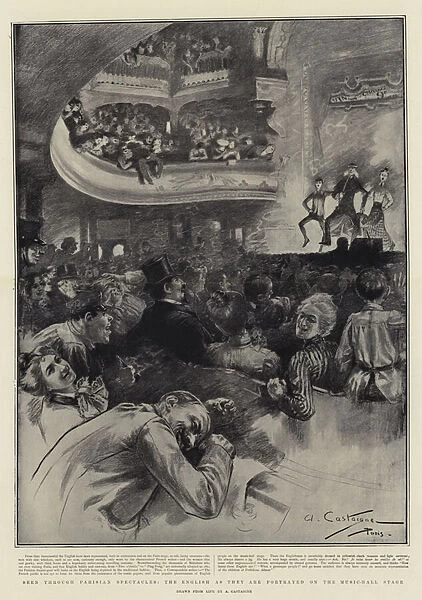 Seen through Parisian Spectacles, the English as they are portrayed on the Music-Hall Stage (litho)