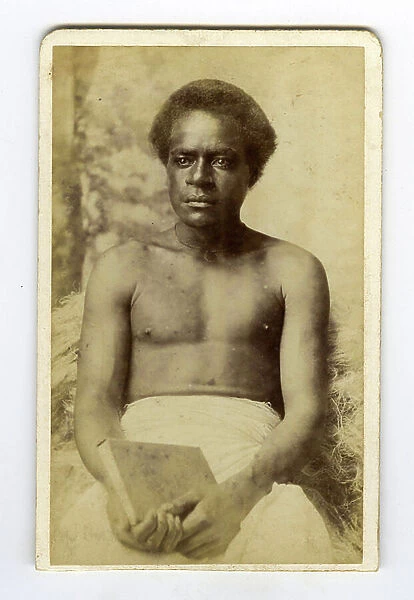 Senegal, Portrait of a black with a book, 1875