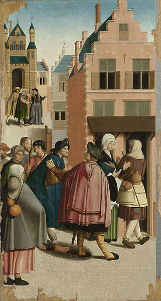 The Seven Works of Mercy: Sheltering the Traveller, 1504 (oil on panel)