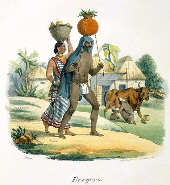 Shepherds, 1827-35 (colour litho)
