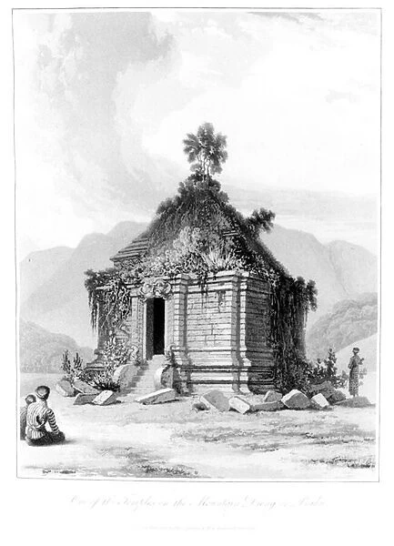 Shrine on Mountain Dieng or Prahu in central Java, from History of Java