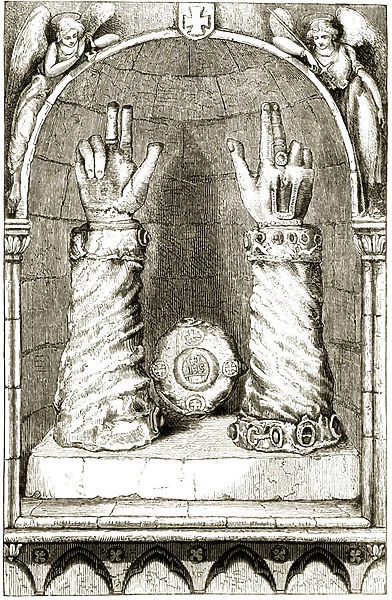 Shrine of St. Patricks hand, from The Trias Thuamaturga