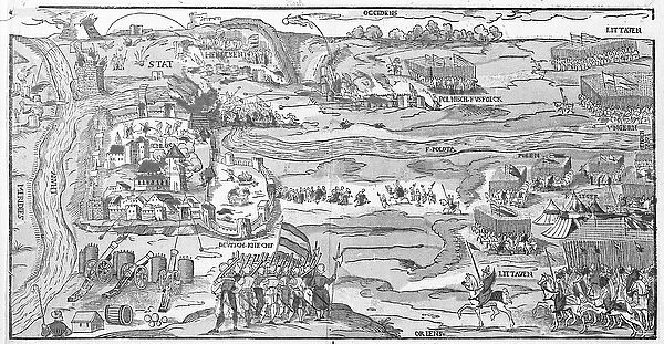 The Siege of Polotsk in 1579 (engraving)