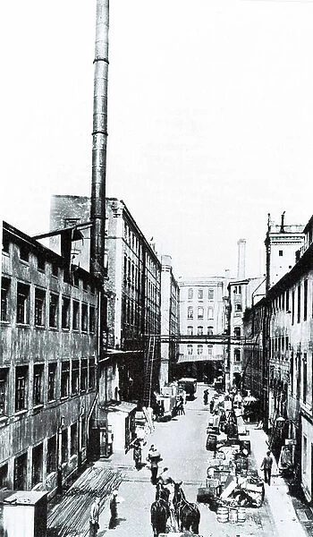 Siemens factory, Markgrafen Strasse, Berlin, c1900. Siemens Brothers produced electrical telegraphy equipnent from 1847 and through the nineteenth century expanded their electrical engineering works