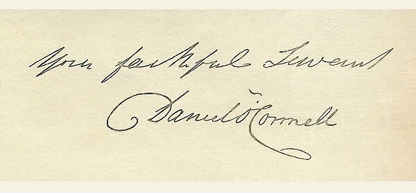 Signature of Daniel O'Connell, from the History of Ireland, pub. c.1854 (print)