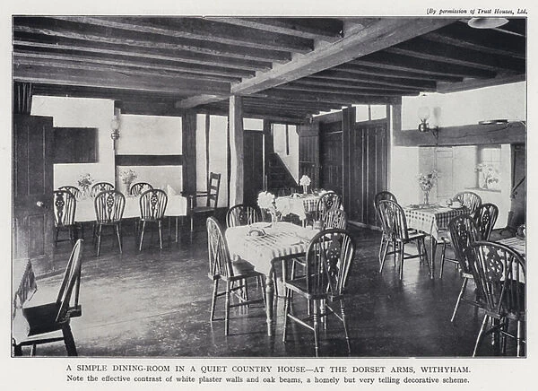 A Simple Dining-Room in a Quiet Country House, at the Dorset Arms, Withyham (b  /  w photo)