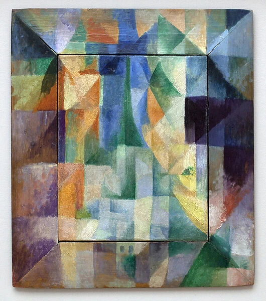 Simultaneous windows on the city. Part 1, second pattern, first replica. Painting by Robert Delaunay (1885-1941), Oil On Canvas, 1912. Art francais 20th century. Kunsthalle, Hamburg, Germany