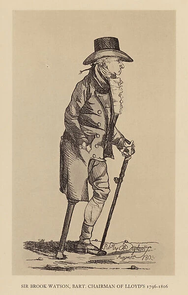 Sir Brook Watson, Chairman of Lloyd s, 1796-1806 (engraving)
