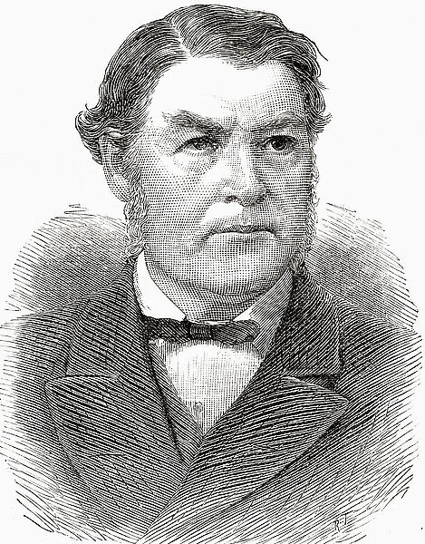Sir Charles Tupper, 1st Baronet, 1821 - 1915. Canadian father of Confederation, as the Premier of Nova Scotia, 6th Prime Minister of Canada. From The Review of Reviews, published 1891