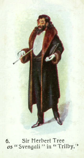 Sir Herbert Tree as Svengali in Trilby (colour litho)