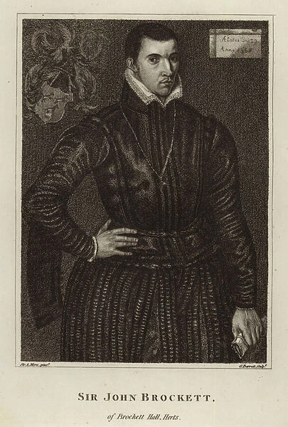 Sir John Brockett, English merchant and politician (etching)