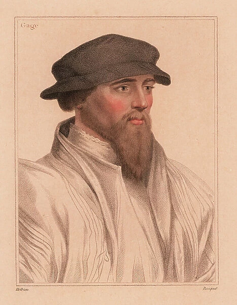 Sir John Gage, English courtier and politician, 1479-1556. 1812 (engraving)