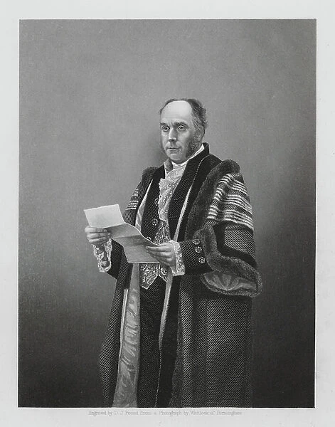 Sir John Ratcliffe, Lord Mayor of Birmingham (engraving)