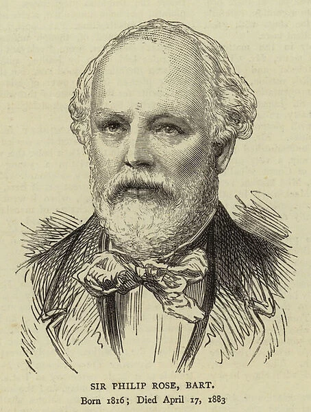 Sir Philip Rose, Baronet (engraving)