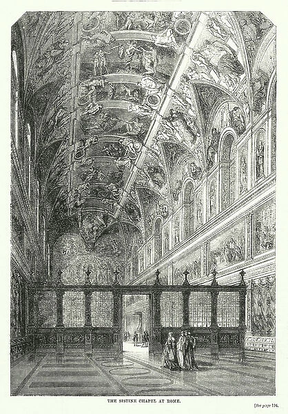 The Sistine Chapel at Rome (engraving)