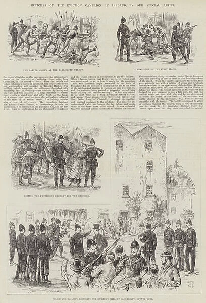 Sketches of the Eviction Campaign in Ireland (engraving)