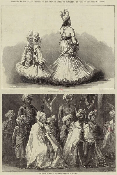 Sketches at the Grand Chapter of the Star of India at Calcutta (engraving)