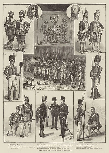 Sketches of the Honourable Artillery Company (engraving)