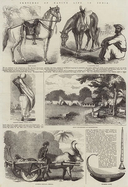 Sketches of Native Life in India (engraving)