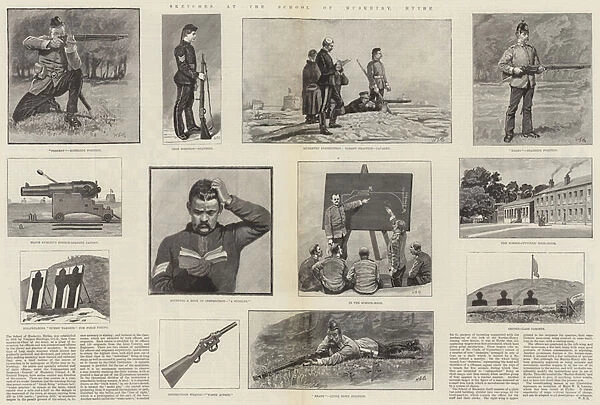 Sketches at the School of Musketry, Hythe (engraving)