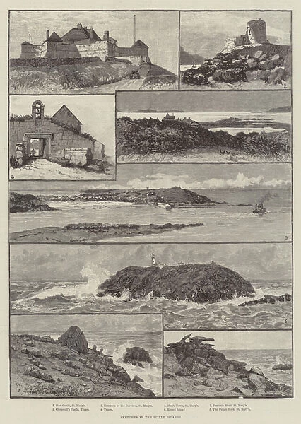 Sketches in the Scilly Islands (engraving)