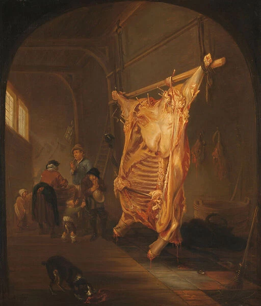 The Slaughtered Ox, 1635-55 (oil on canvas)