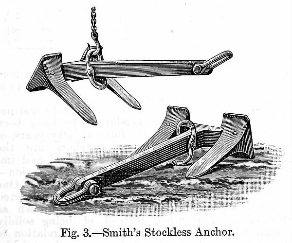 A Smith's Stockless anchor, 1850