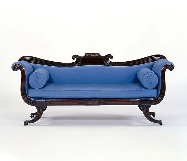Sofa, c. 1830 (mahogany & silk)